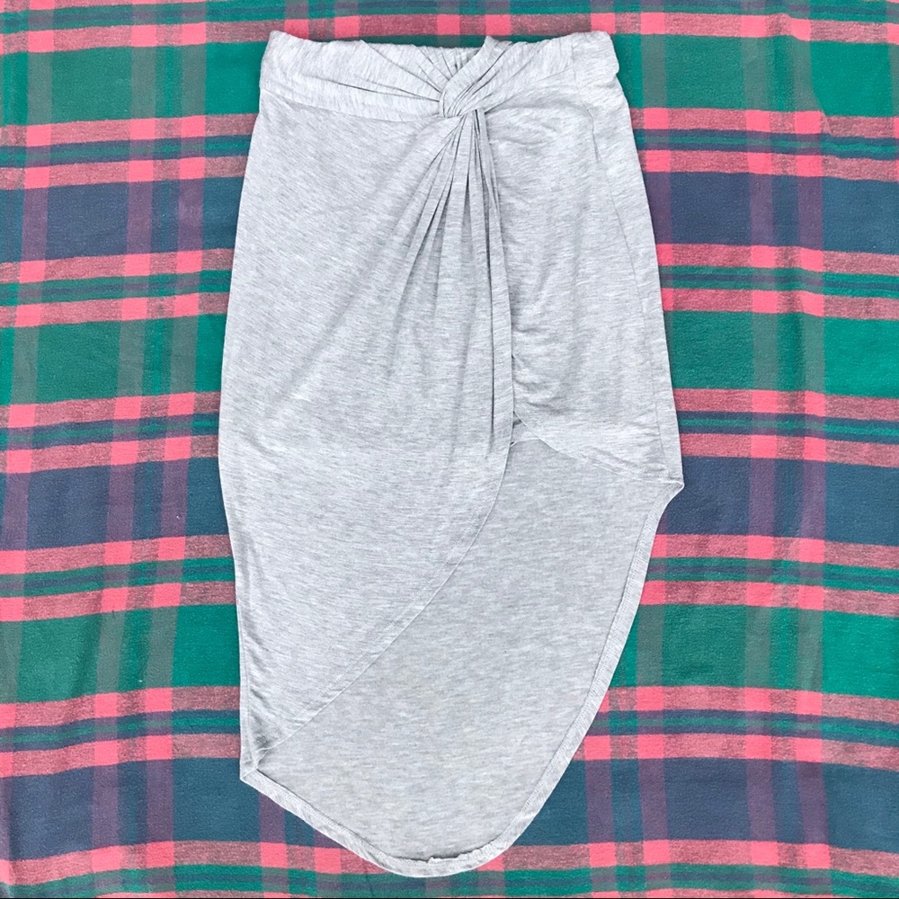 NWOT Grey Draped Skirt